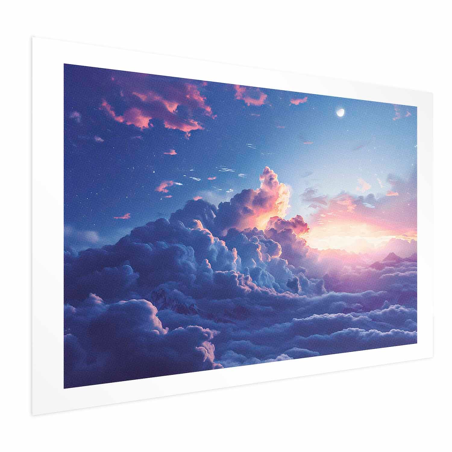 Mountain Night Concert Cloudscape Poster