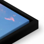 Canvas Print Night Concert in the Mountains: Clouds Illuminated by the Last Rays of the Sun