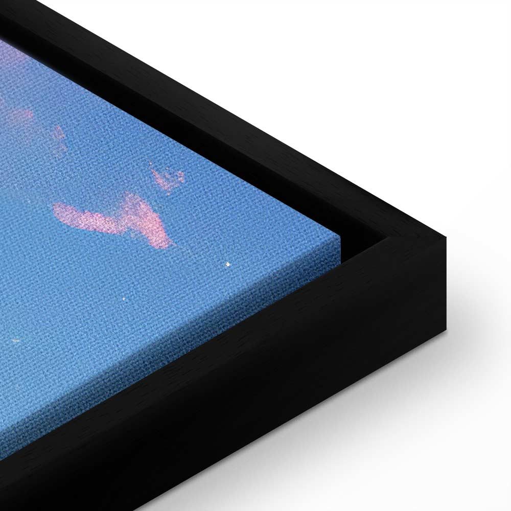 Canvas Print Night Concert in the Mountains: Clouds Illuminated by the Last Rays of the Sun