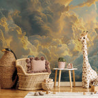 Evening Glow Clouds Sky Wall Mural