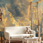 Evening Glow Clouds Sky Wall Mural