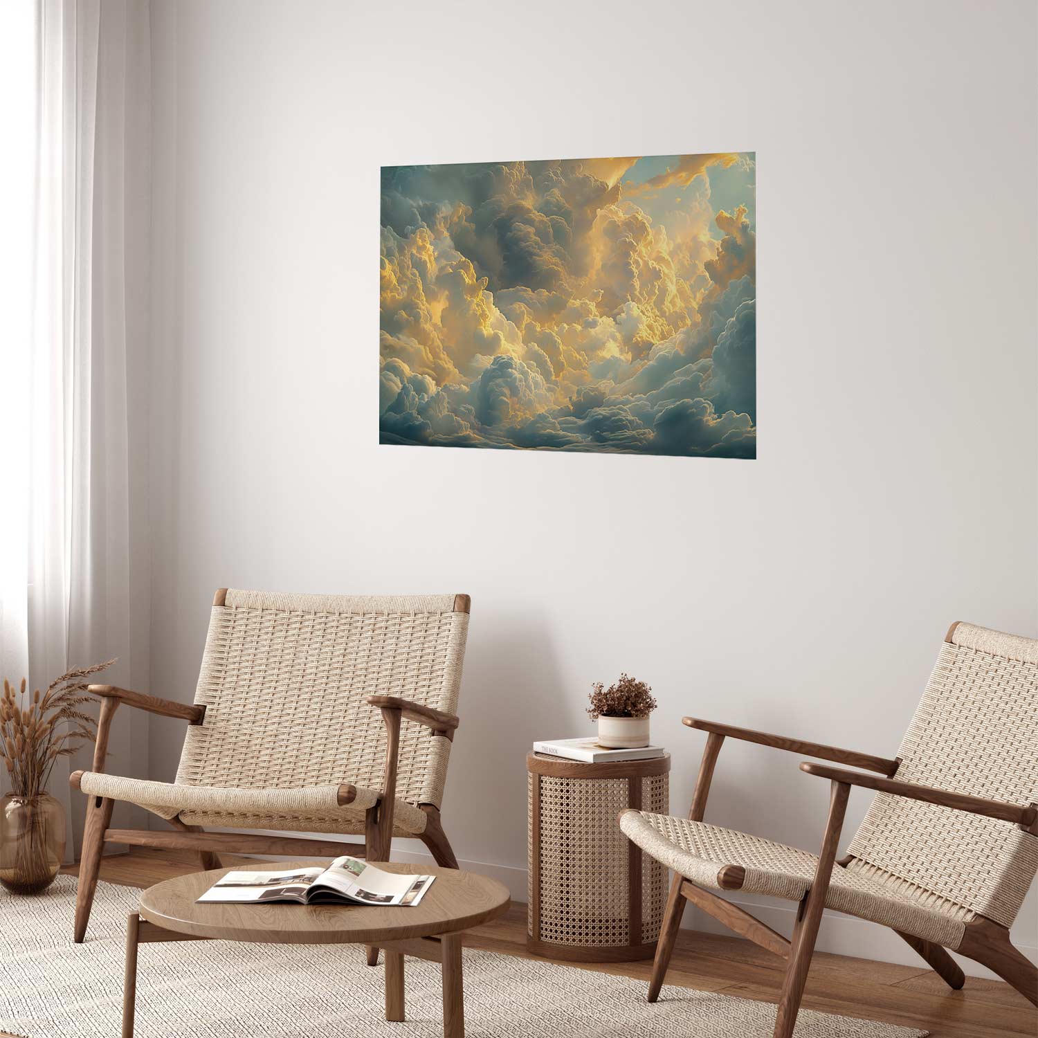 Evening Glow Clouds Sky Poster