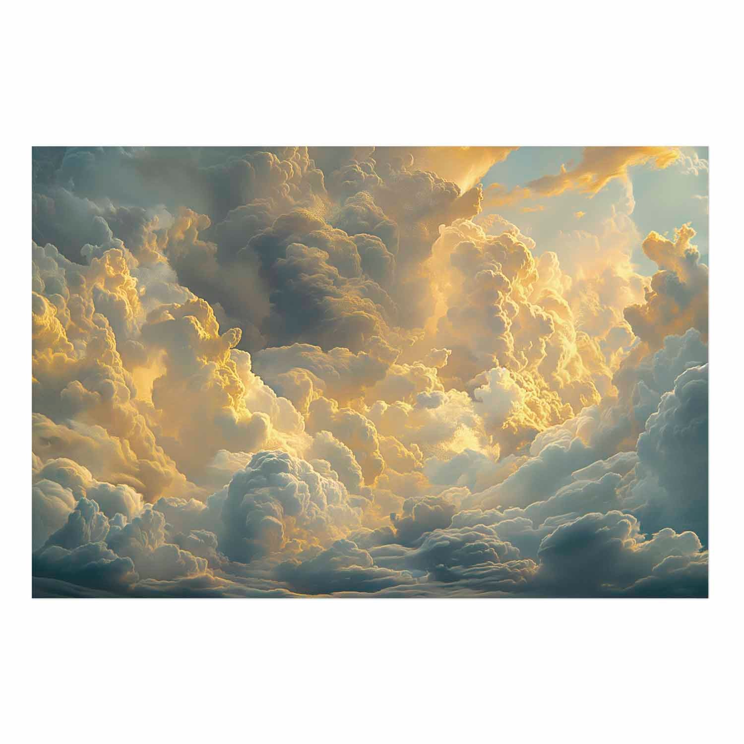 Evening Glow Clouds Sky Poster