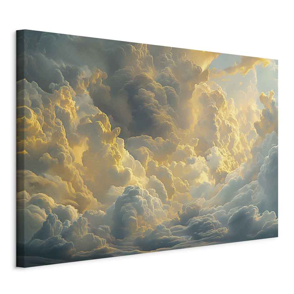 Canvas Print - Last Breath of the Day: Clouds Illuminated by Evening Glow