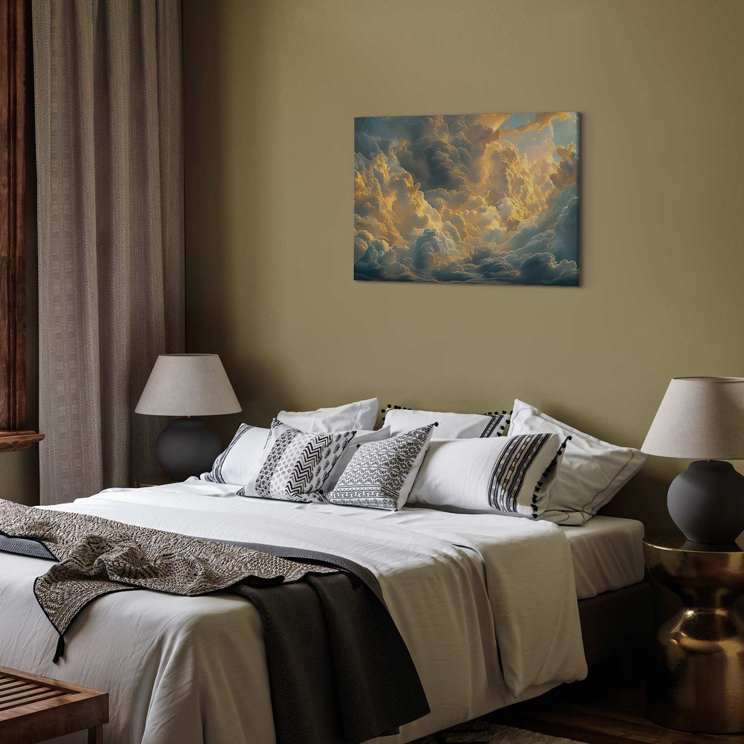 Evening Glow Clouds Sky Canvas Print