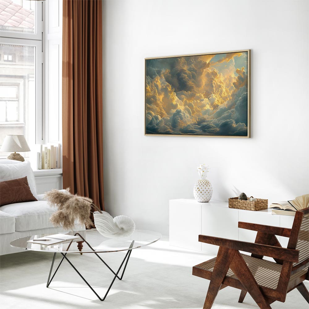 Canvas Print - Last Breath of the Day: Clouds Illuminated by Evening Glow