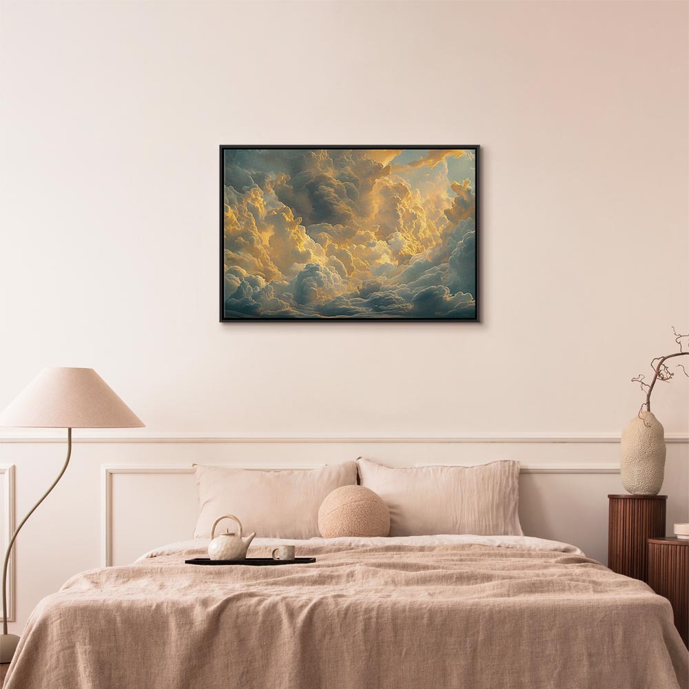 Canvas Print - Last Breath of the Day: Clouds Illuminated by Evening Glow