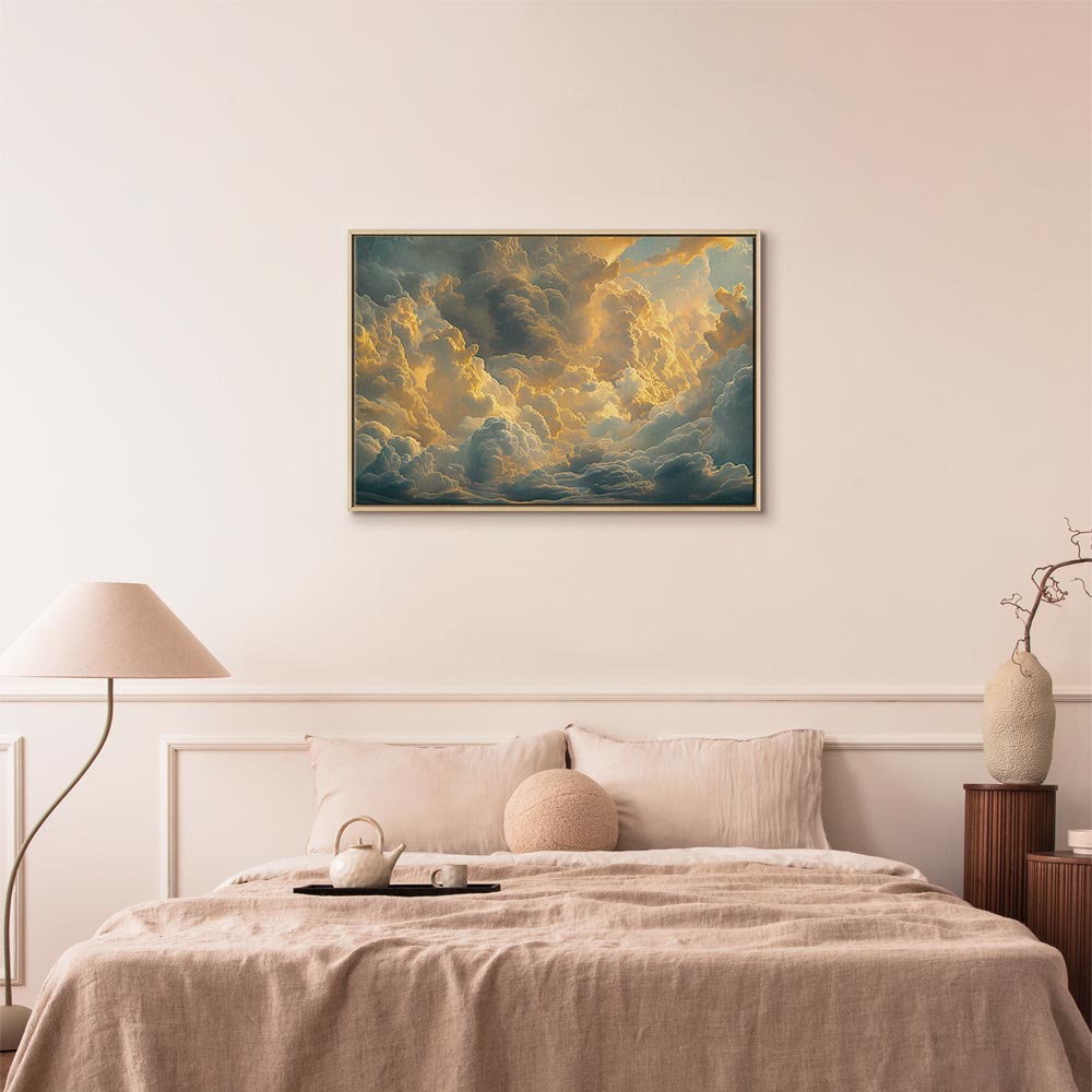 Canvas Print - Last Breath of the Day: Clouds Illuminated by Evening Glow