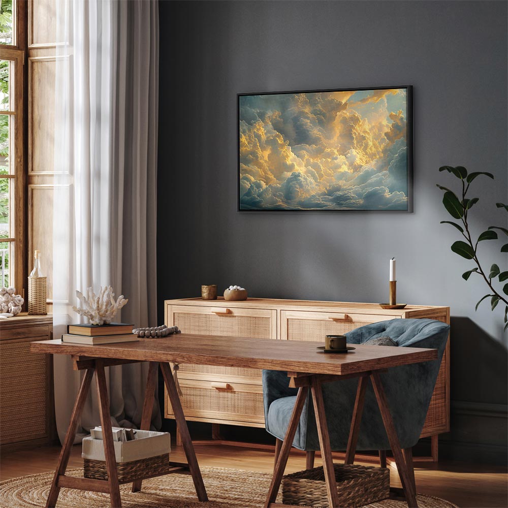 Canvas Print - Last Breath of the Day: Clouds Illuminated by Evening Glow