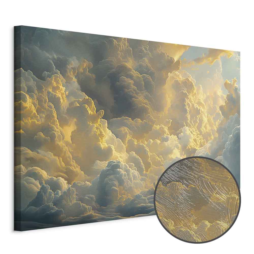 Evening Glow Clouds Sky Canvas Print