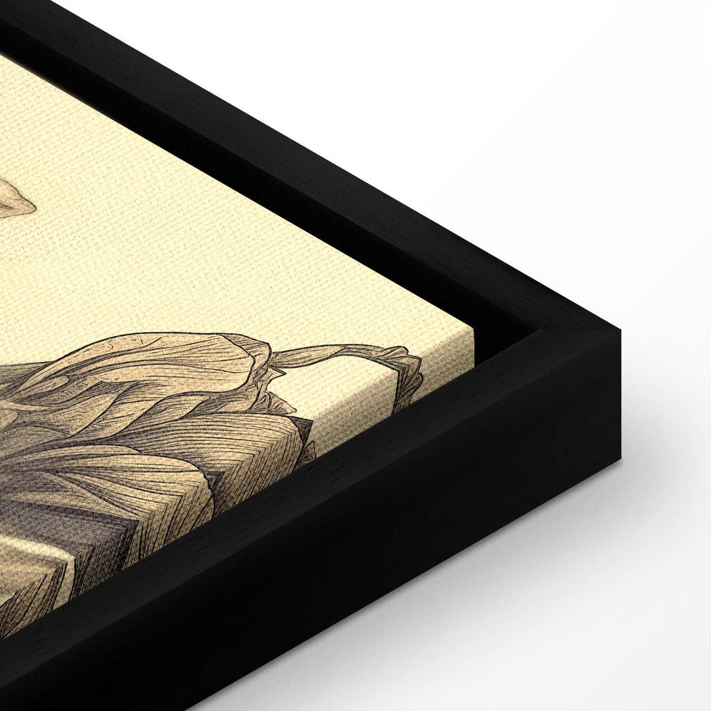 Colourful Tulips on Cream Floral Canvas Print