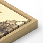 Colourful Tulips on Cream Floral Canvas Print