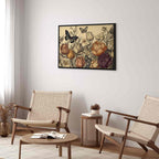 Colourful Tulips on Cream Floral Canvas Print