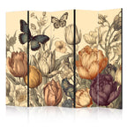 Room Divider Tulips in Cream – Illustration