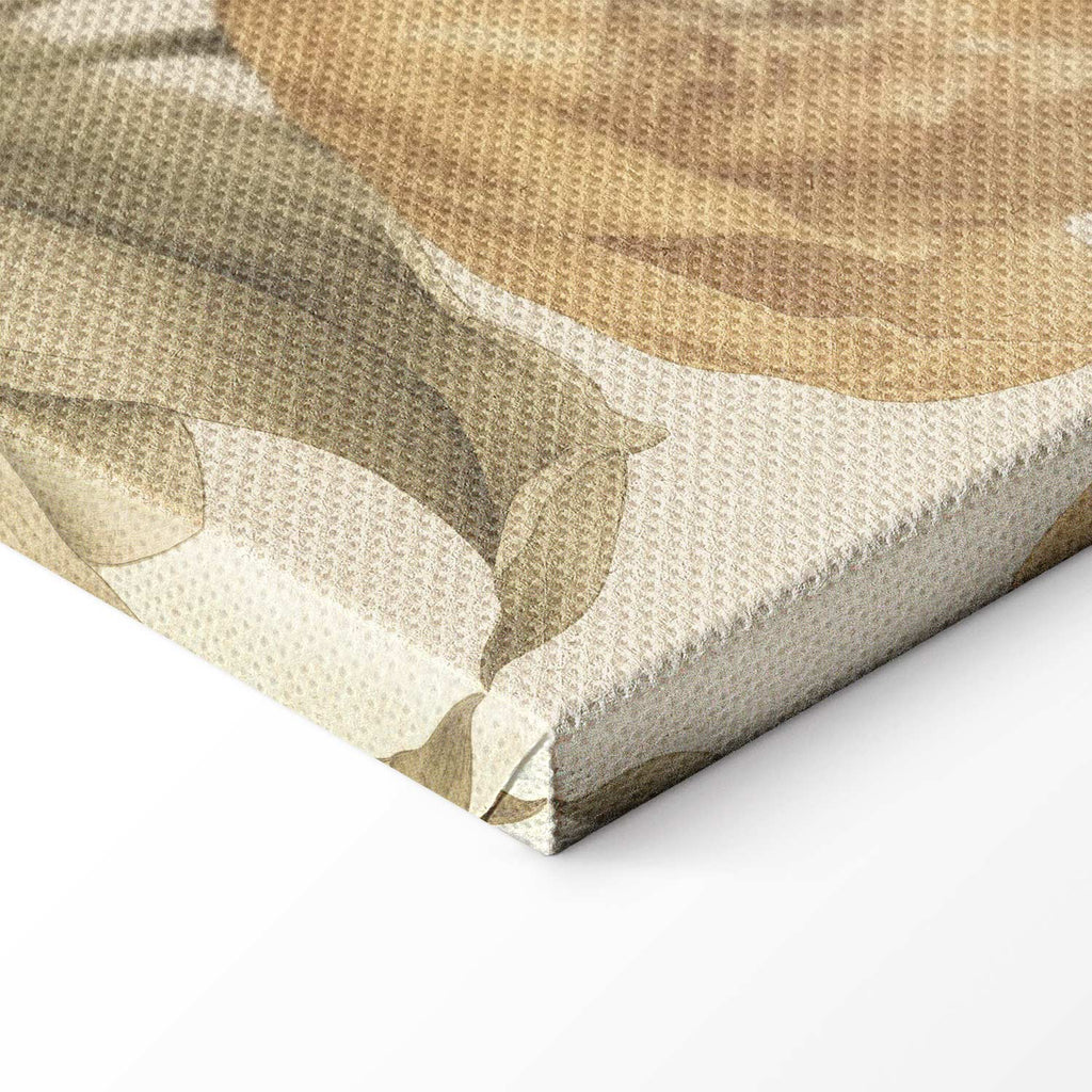 Bouquet of Flowers Cream Background Canvas Print