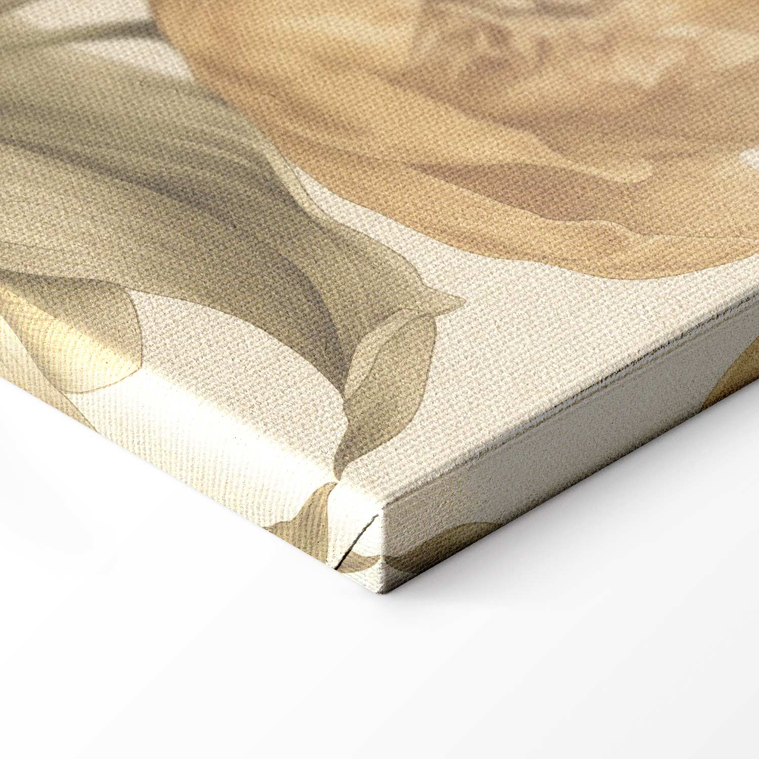 Bouquet of Flowers Cream Background Canvas Print