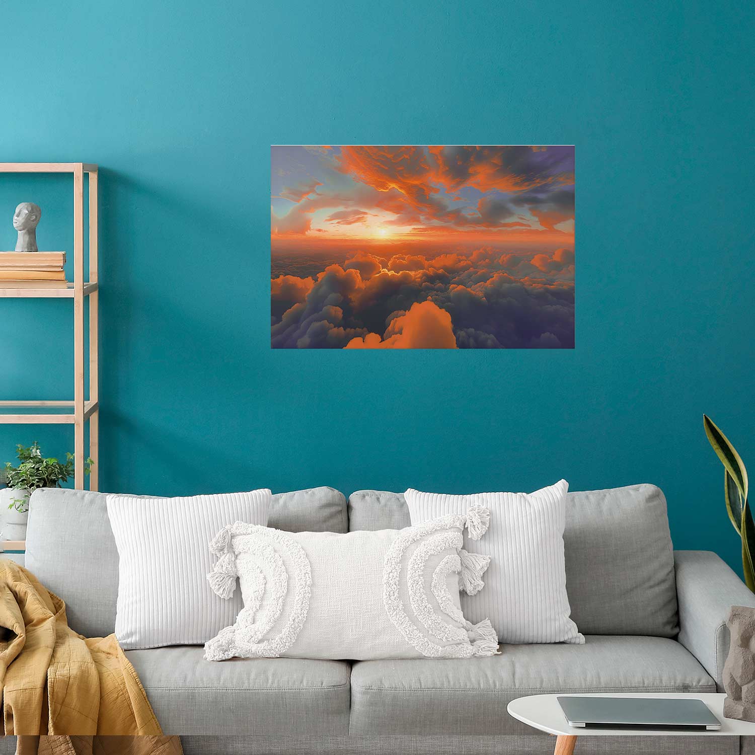Morning Sky Clouds Multicolor Poster