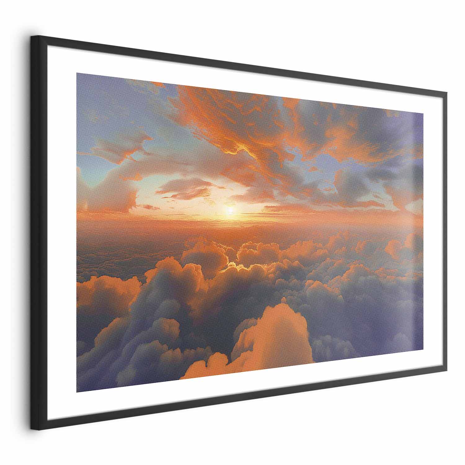 Morning Sky Clouds Multicolor Poster