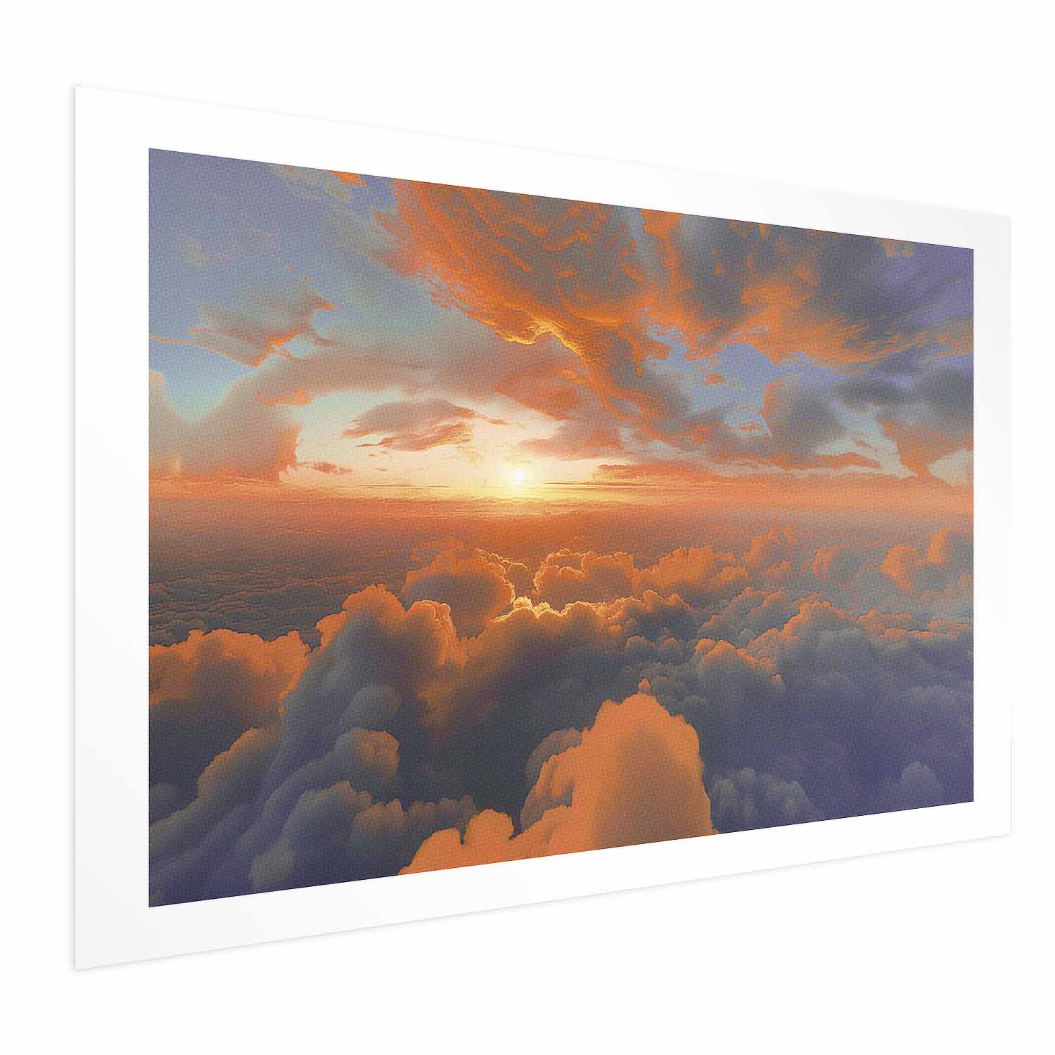Morning Sky Clouds Multicolor Poster