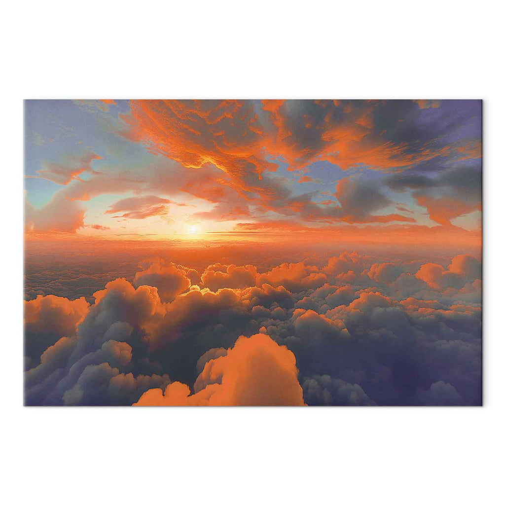 Morning Sky Clouds Multicolor Canvas Print