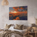 Morning Sky Clouds Multicolor Canvas Print