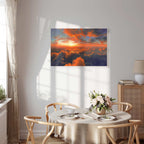 Morning Sky Clouds Multicolor Canvas Print