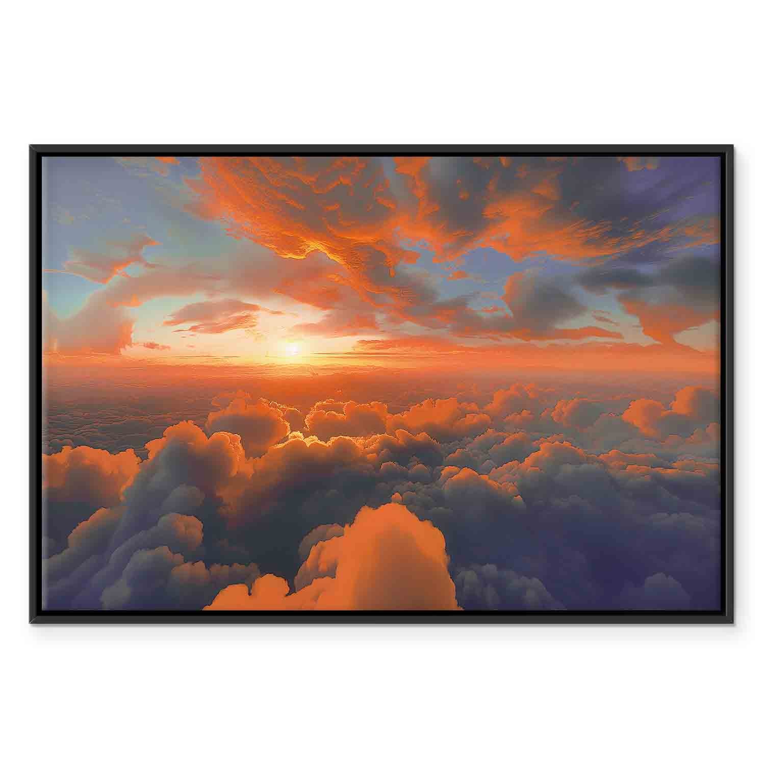 Morning Sky Clouds Multicolor Canvas Print