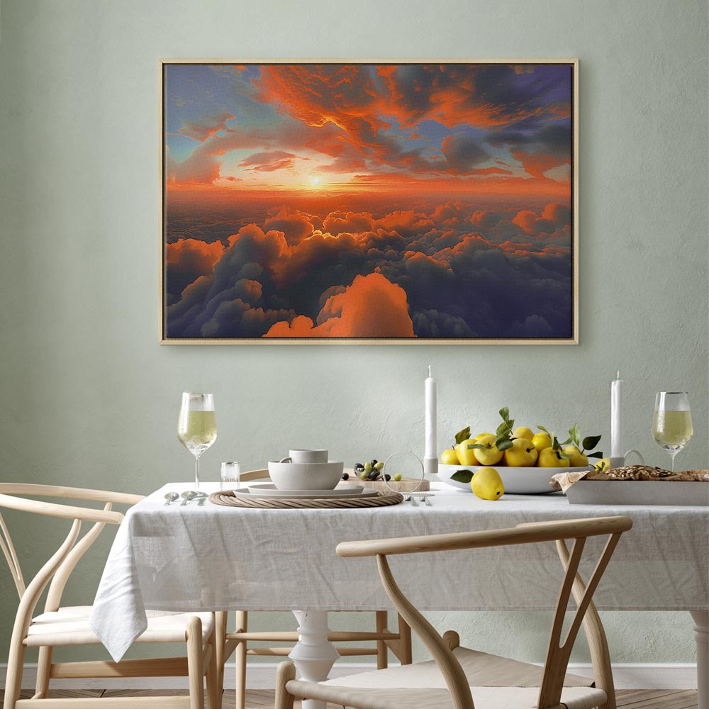 Canvas Print: Dawn Colors on the Morning Sky (90x60)