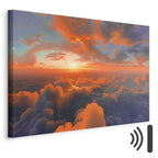 Morning Sky Clouds Multicolor Canvas Print