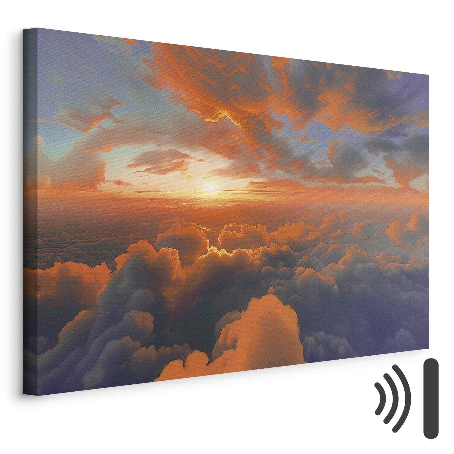 Morning Sky Clouds Multicolor Canvas Print