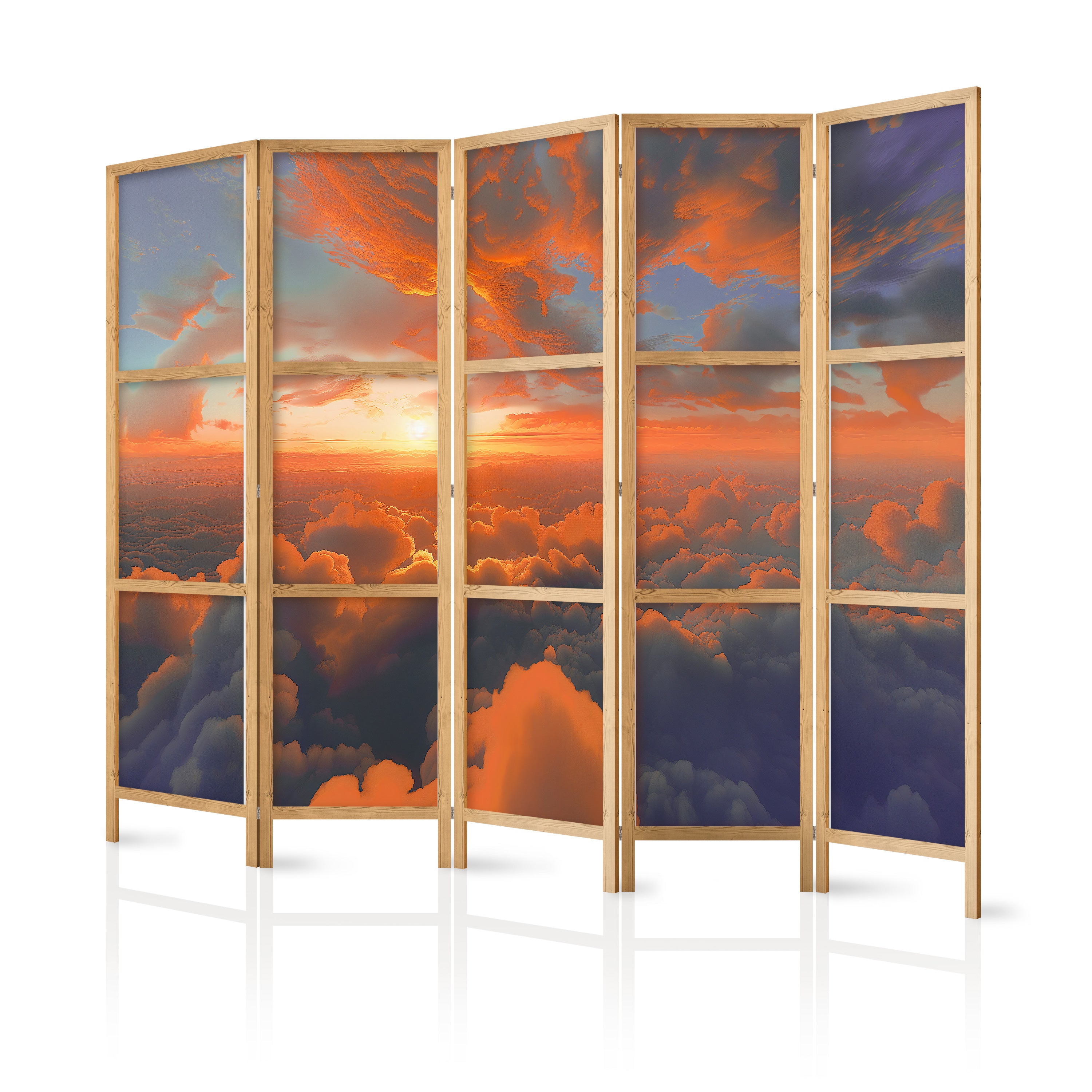 Japanese Room Divider 5-Panel Backgrounds and Patterns
