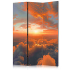 Room Divider 3-Panel Landscape Dawn Sky