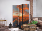 Room Divider 3-Panel Landscape Dawn Sky