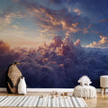 Golden Sun Over Cloudy Sea Wall Mural
