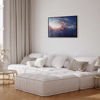 Golden Sun Over Cloudy Sea Poster