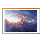 Golden Sun Over Cloudy Sea Poster