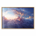 Golden Sun Over Cloudy Sea Poster