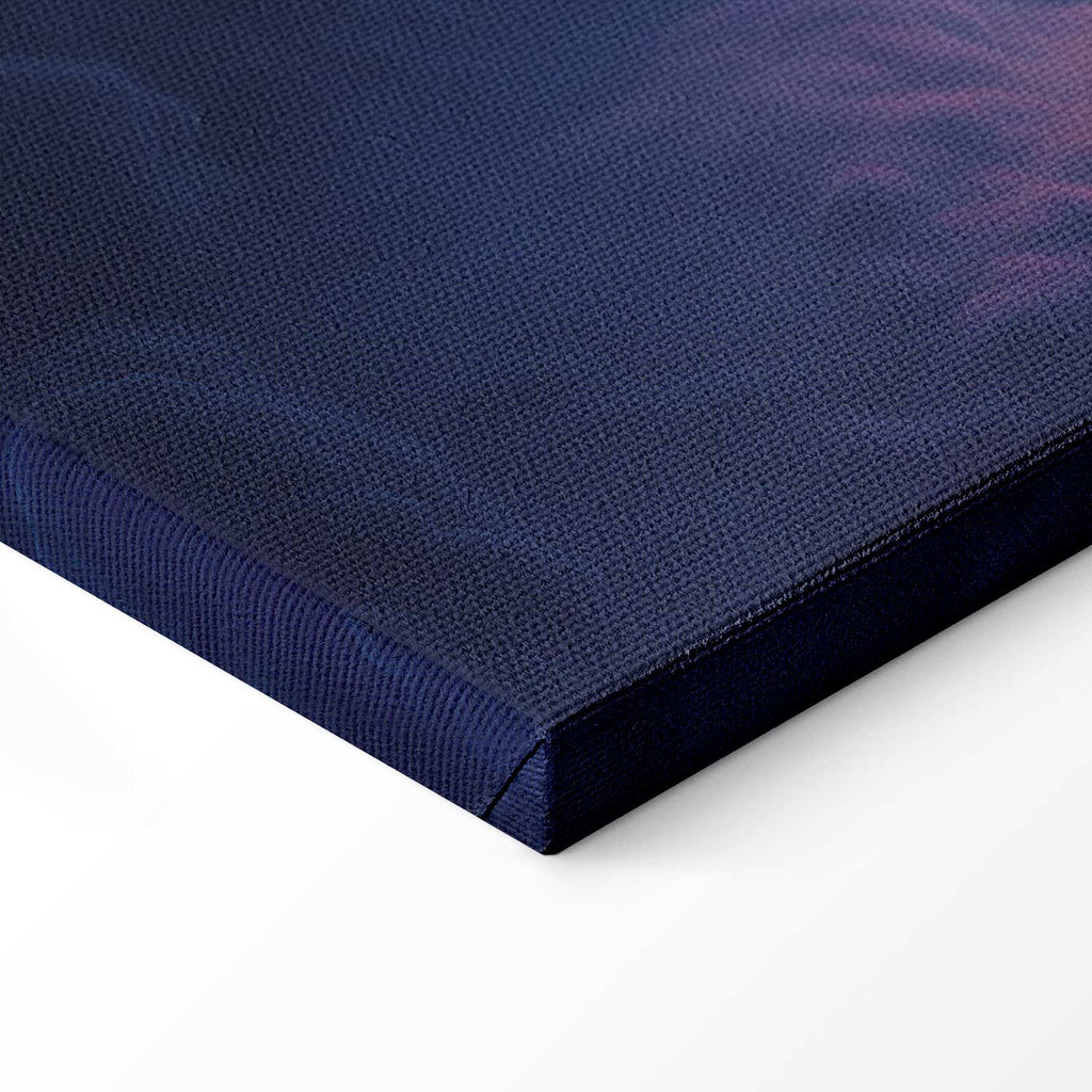 Golden Sun Behind Clouds Sea Canvas Print