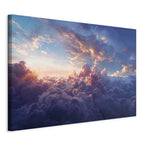 Canvas Print The Sun in Hiding: The Golden Face of the Sky