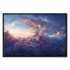 Golden Sun Behind Clouds Sea Canvas Print