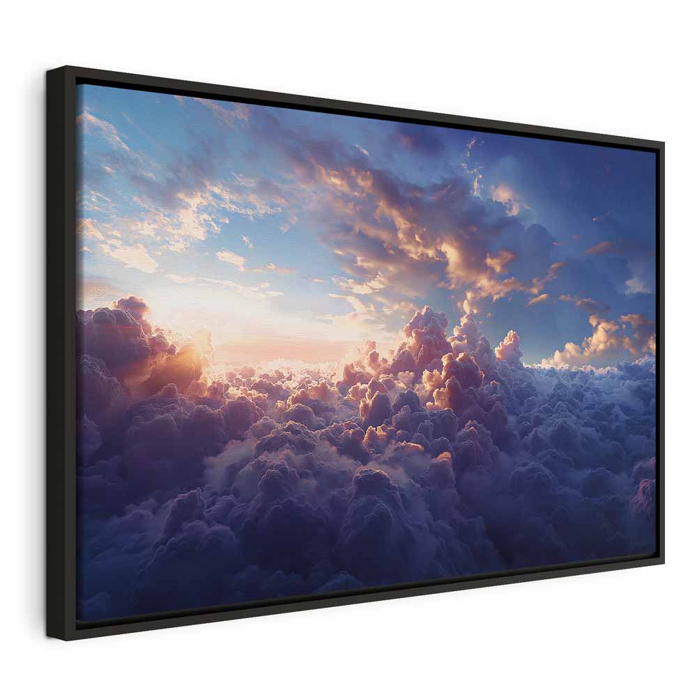 Canvas Print The Sun in Hiding: The Golden Face of the Sky