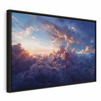 Canvas Print The Sun in Hiding: The Golden Face of the Sky