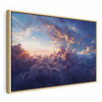 Canvas Print The Sun in Hiding: The Golden Face of the Sky