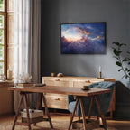 Canvas Print The Sun in Hiding: The Golden Face of the Sky