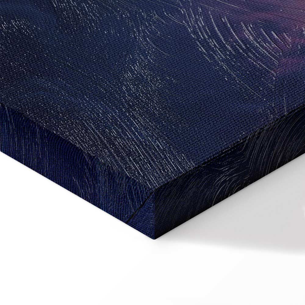 Golden Sun Behind Clouds Sea Canvas Print