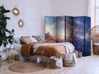 Room Divider 5-Panel Landscape: The Sun in Hiding
