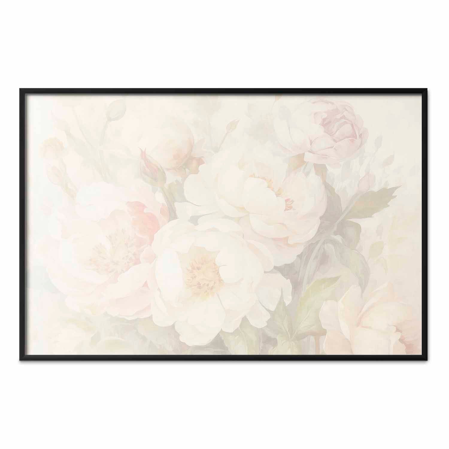 Peonies in Mist Floral Posters