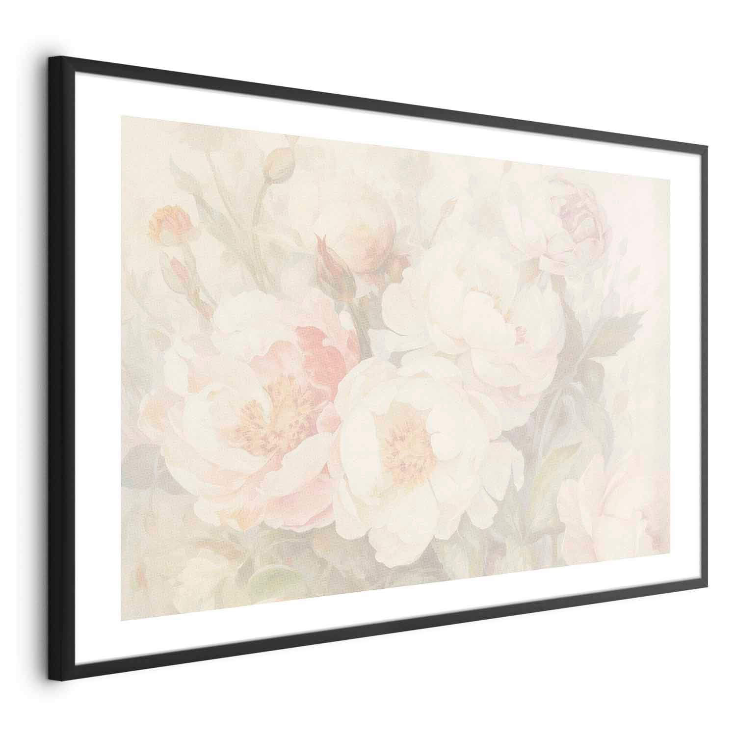 Peonies in Mist Floral Posters