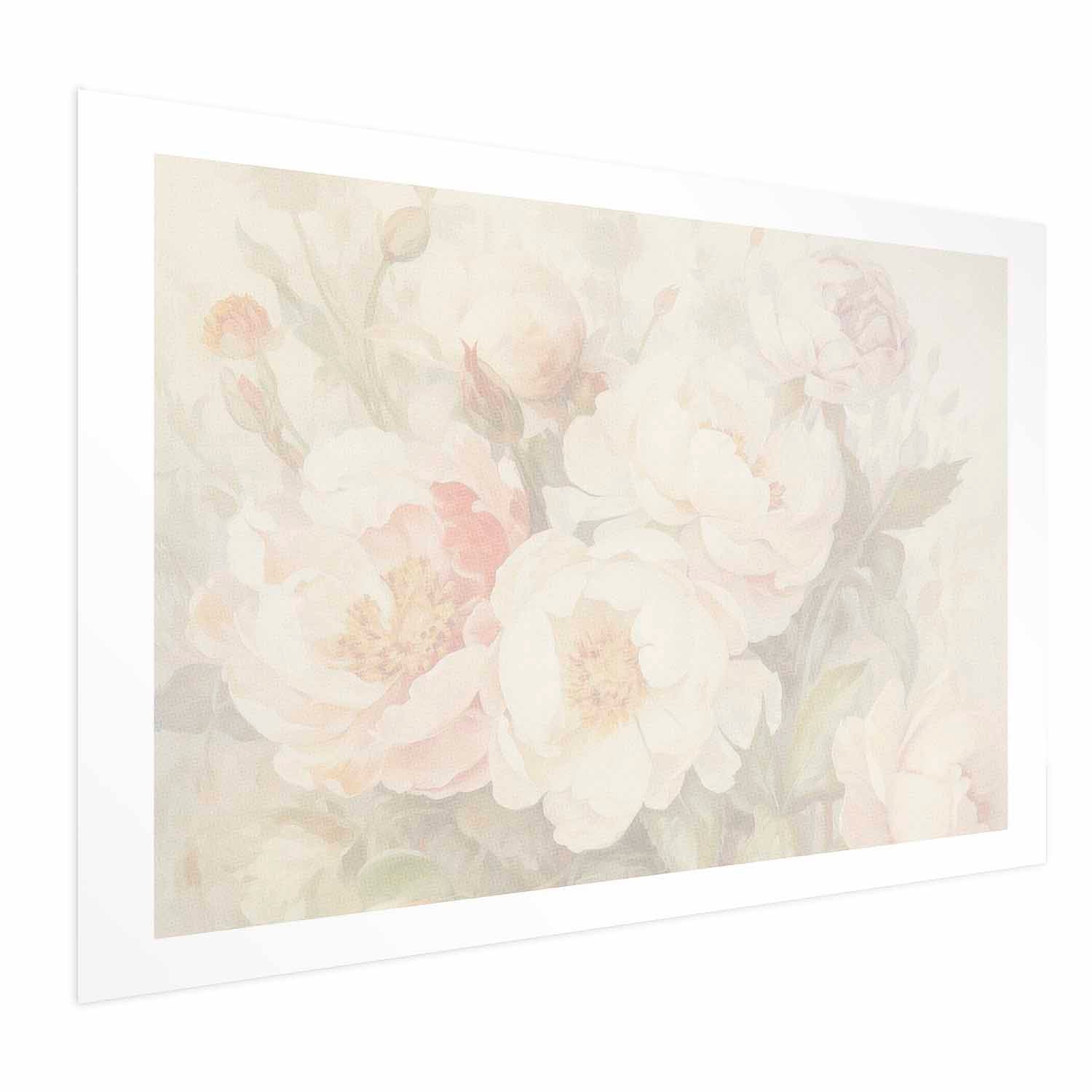 Peonies in Mist Floral Posters