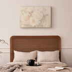 Peonies in Mist Floral Canvas Print